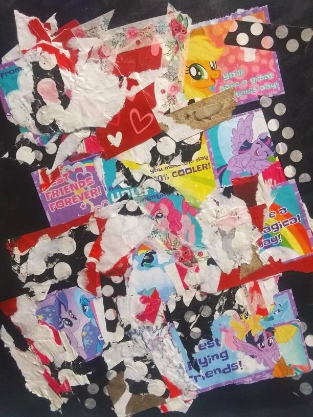 Collage using various Valentine's Day grams of My Little Pony characters