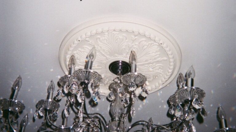 Photo of a chandelier; text reads 
