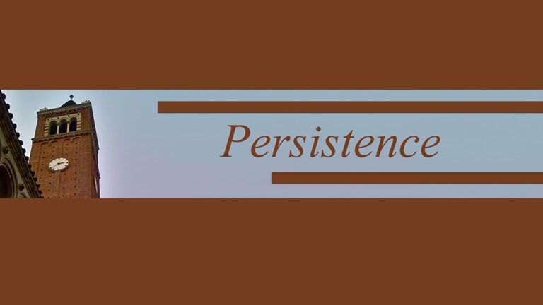 Graphic with a Mudd Hall and the text 