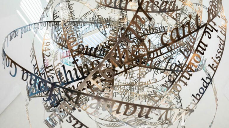 chandelier with different words