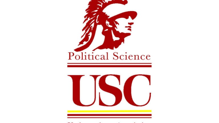 Tommy the trojan in cardinal red