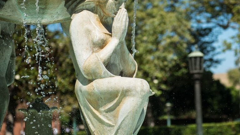 Water fountain statue
