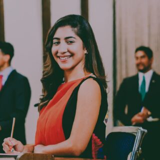 a young hHspanic woman working in politics