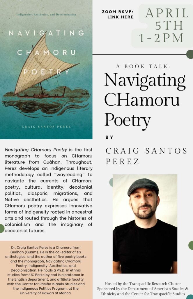 Navigating Chamoru Poetry event poster