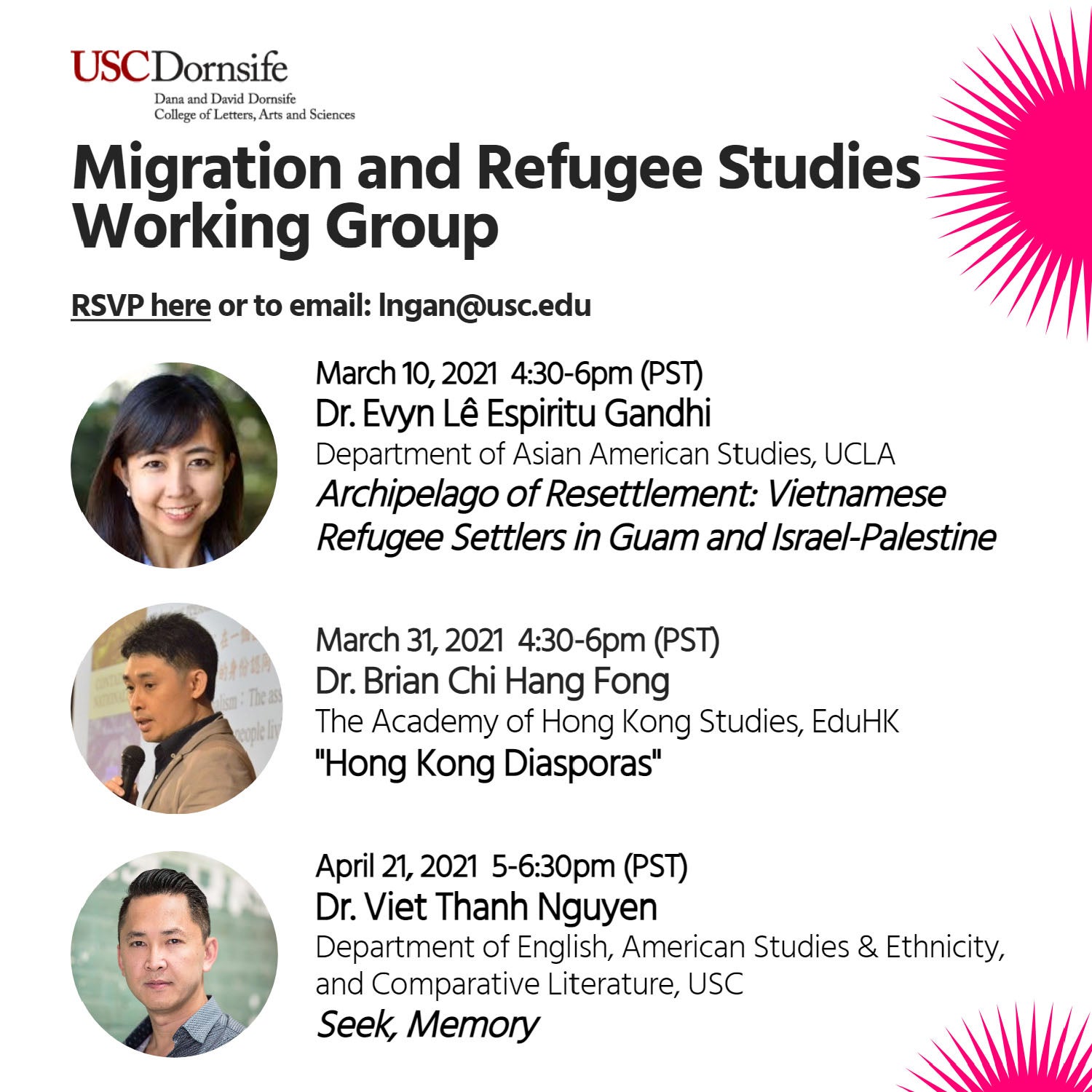 Migration and Refugee Studies Working Group Event poster