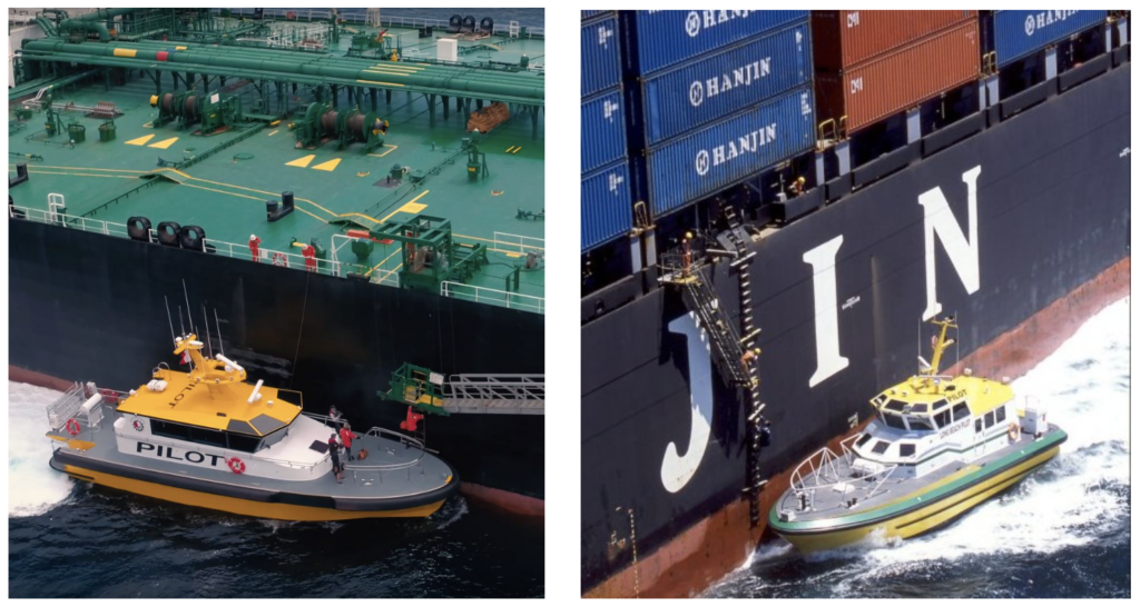 Examples of the pilotage process at Orion (left) and Vega (right)
