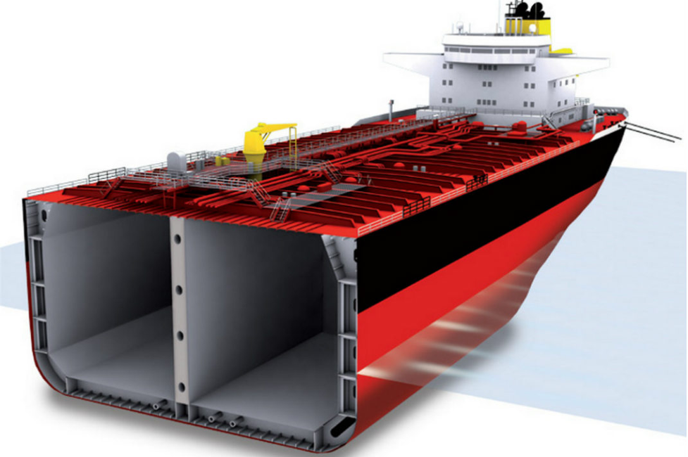 An image depicting a double hull tanker.