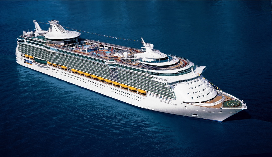 The cruise ship, MS Freedom of the Seas. 