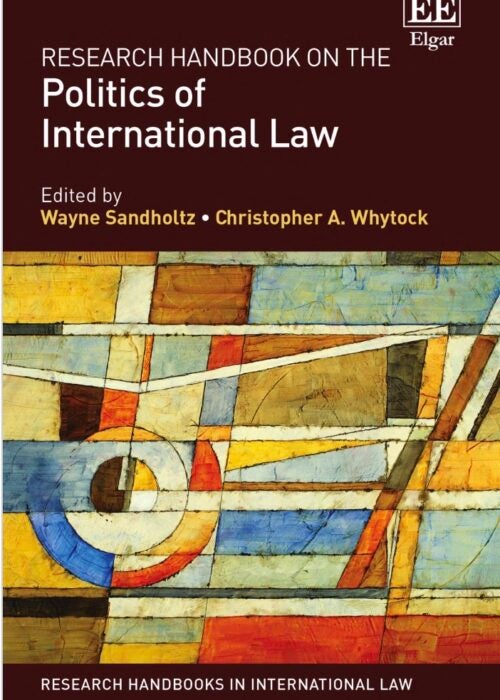 Politics of international law cover with abstract image