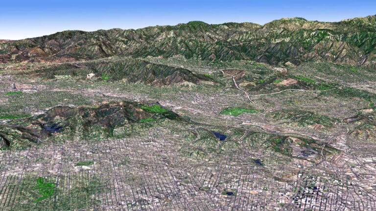 Topography of California basin