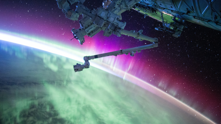 earth from outer space taken from the international space station