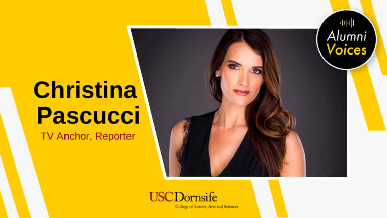 Headshot of Christina Pascucci on a yellow headshot