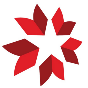 American Council of Learned Societies logo with red chevron shapes that create a star in the white space
