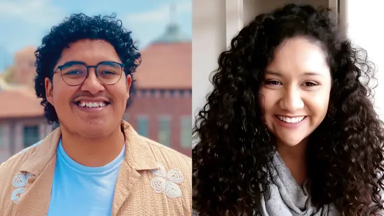 Two headshots of students