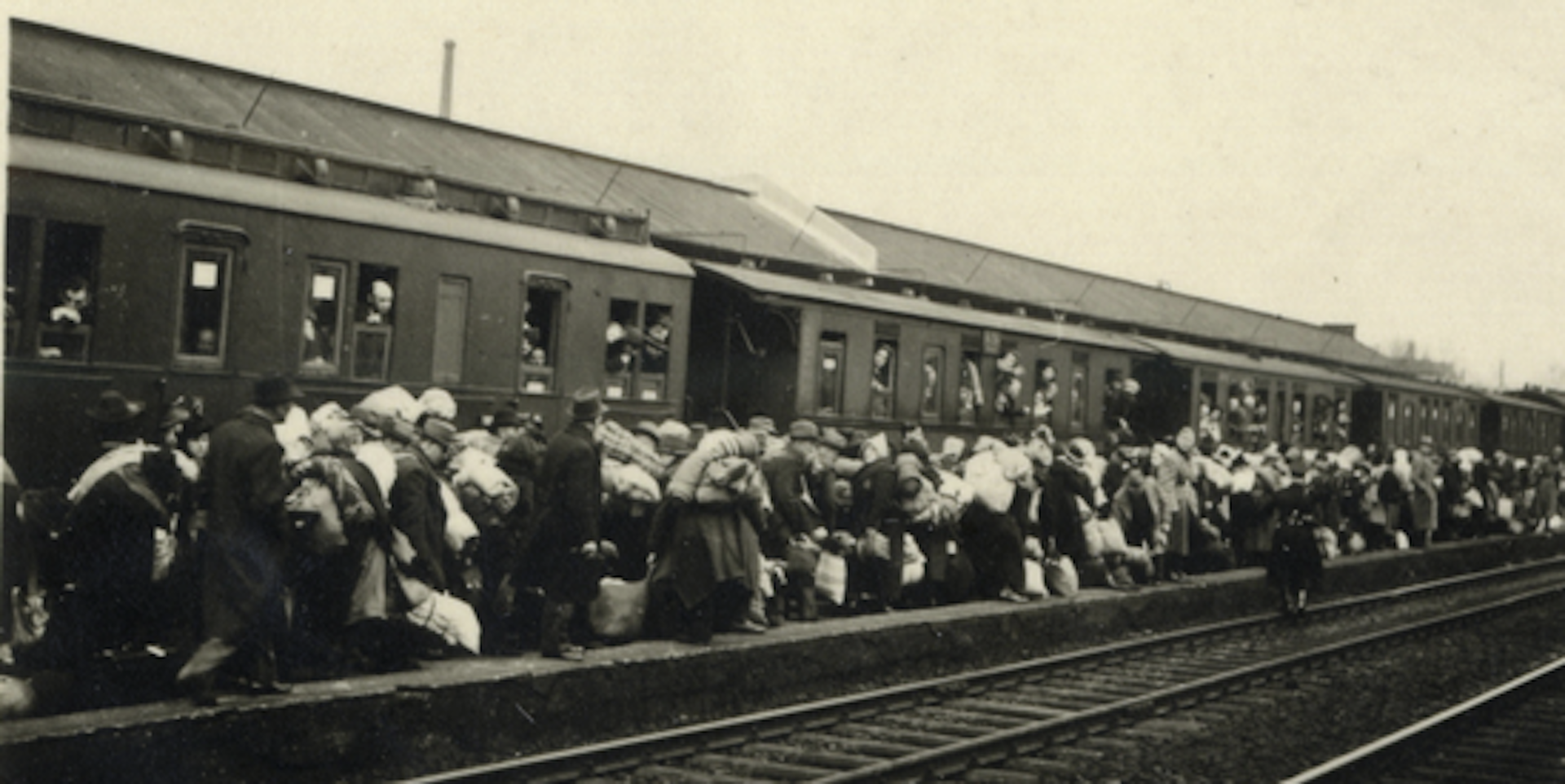 Deportation of Jews in Bielefeld, Germany, on Dec. 13, 1941.