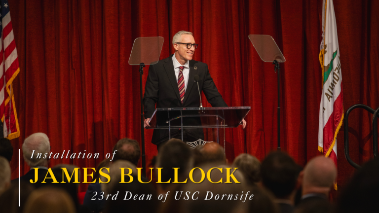 Dean James Bullock gives his installation address.