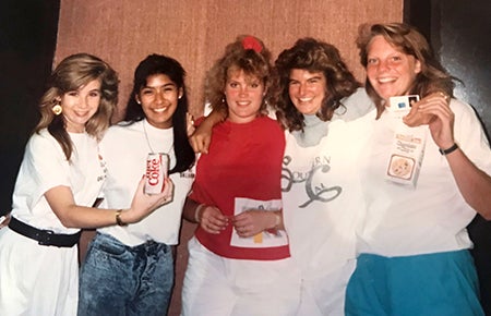 Photo of Ann Marie Manahan as a USC student with friends