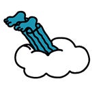 Illustration of pajamas in cloud