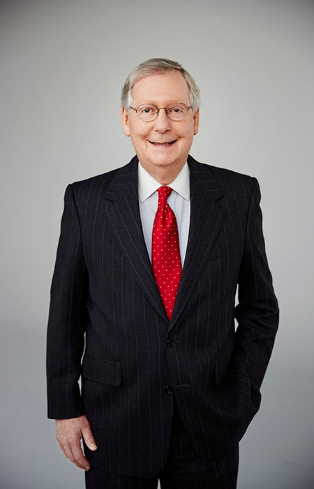 Official portrait of U.S. Senate Majority Leader Mitch McConnell.